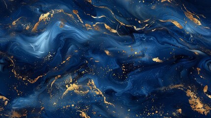 Elegant gradient merging deep blue and gold for a luxurious background illustration