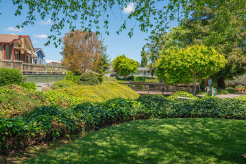 Obraz premium Residential mobile park fifty five plus living Scotts Valley California.