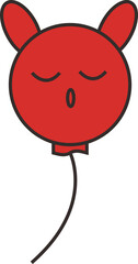 Cute Ballon illustration flat