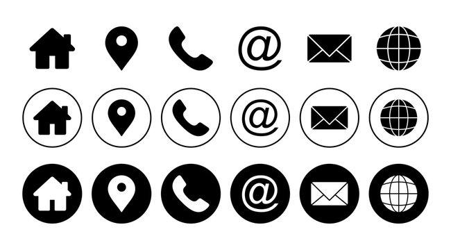 Contact us icon vector. web icon vector. business card contact information icon.