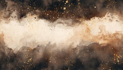 Obraz premium Abstract luxury pattern with a gradient from chocolate brown to creamy beige, featuring gold dust accents for an opulent texture