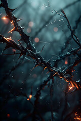 Captivating Icy Branches Shrouded in Mysterious Frozen Textures and Dramatic Lighting
