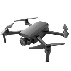 3D product mock-up of a sleek drone camera isolated on a white background PNG