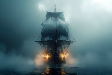 The Rogue Tempest Sails the Blackwater in Shroud of Midnight,a Buccaneer of Shadow and Whispers of Terror