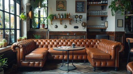 Leather Sofa Cozy Corner: Visuals showcasing leather sofas in cozy corners