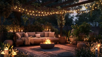 Outdoor Sofa Outdoor Entertaining: An illustration of an outdoor sofa setup for outdoor entertaining
