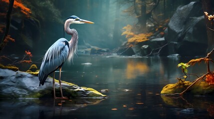 Fototapeta premium heron ardea cinerea