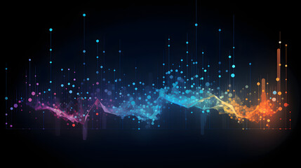 Digital colorful neon light technology abstract graphic poster web page PPT background