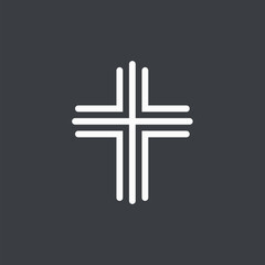 Fototapeta premium vector cross symbol. Icons set. Cross of christian religion. Jesus Christ and God, faith sign. Church and pray, religion and resurrection.