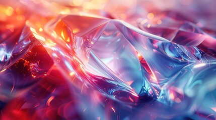 Futuristic tech wallpaper featuring abstract blue light bands intertwined with geometric shapes, embodying surrealism