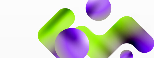a green and purple circle on a white background . High quality