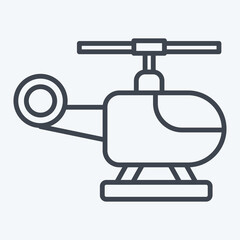 Icon Helicopter. related to Navigation symbol. line style. simple design illustration