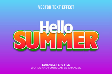 editable hello summer text template
