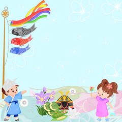 koinobori  blue background