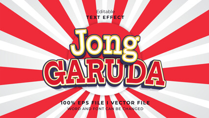 Naklejka premium editable jong garuda text effect.typhography logo