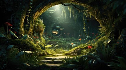 Fototapeta premium Verdant Canopy Hideaway