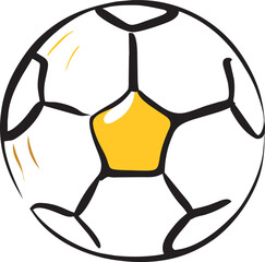 soccer ball, icon doodle fill
