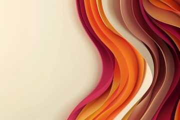 Colorful Wave Design Background with Orange and Yellow Curves