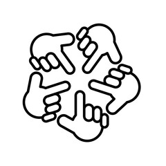 Finger icon Template