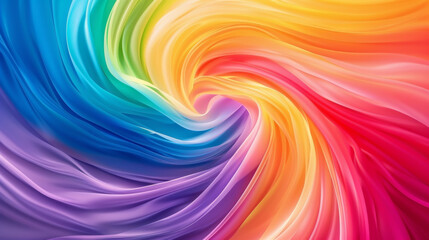 Abstract tunnel vivid rainbow colored swirl 3d shape futuristic festival creative wallpaper.
