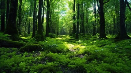 Fototapeta premium Tranquil Forest Creek in Lush Wilderness