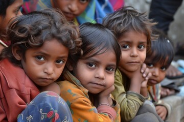 Unidentified Nepalese poor kids