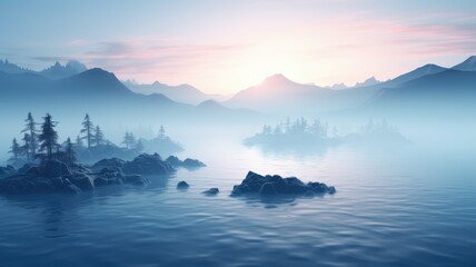 Moonlit Serenity of the Misty Archipelago