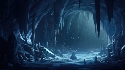 Illuminated Ice Cave Enchantment