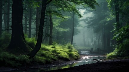 Obraz premium morning in the woods