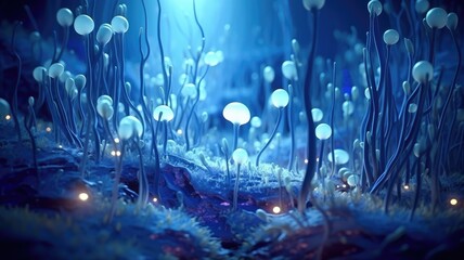 Enchanted Abyssal Blue Coral Garden