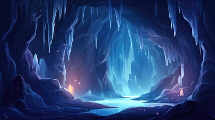 Ethereal Ice Cave’s Mystical Light