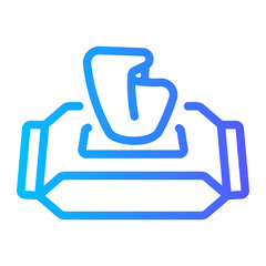 wet wipes Line Gradient Icon