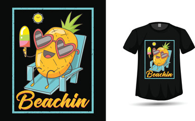 Summer t shirt design vector, Beach lover, Relaxing