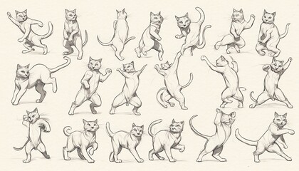 Art of Movement: Anatomy Study of Cats in Action