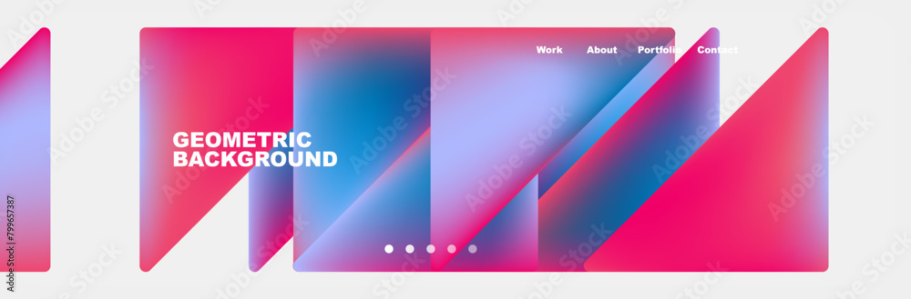 Aufkleber A pattern of pink and blue triangles on a white background resembling a geometric design. The electric blue and magenta tints add a vibrant touch to the display, creating a stylish material property