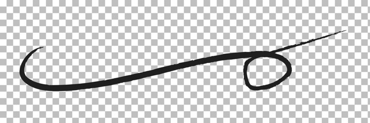 Hand drawn collection of curly swishes,  squiggle line design with transparent background, swashes, swoops. Calligraphy swirl. Quotes icons. Highlight text elements.eps10.