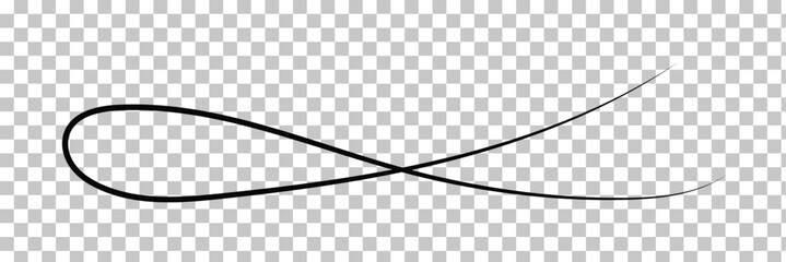 Hand drawn collection of curly swishes,  squiggle line design with transparent background, swashes, swoops. Calligraphy swirl. Quotes icons. Highlight text elements.eps10.