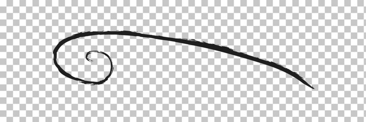 Hand drawn collection of curly swishes,  squiggle line design with transparent background, swashes, swoops. Calligraphy swirl. Quotes icons. Highlight text elements.eps10.