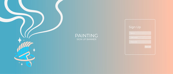 BACKGROUND 93 PAINTING SIGN UP BANNER