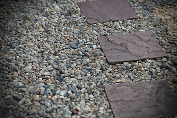 Stone tile walking way 