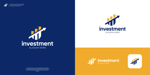 Letter U business investment logo design inspiration.