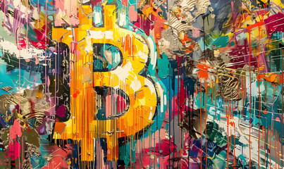 Fototapeta premium bitcoin logo for web banner design for web wallpaper copy space