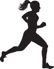 running women silhouette