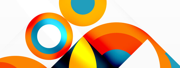 A vibrant display of colorful circles on a white background showcasing the beauty of colorfulness and art. Featuring electric blue shades, closeup patterns reminiscent of an automotive wheel system