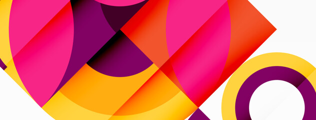 Obraz premium A close up of a vibrant geometric design featuring shades of purple, orange, and magenta on a white background, creating an eyecatching pattern