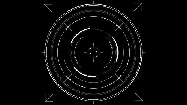 ゲームなどのHUDに使える白黒のターゲットレーダー素材
Black and white target radar material that can be used for HUDs in games, etc.