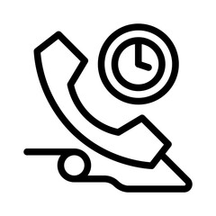 working hours line icon