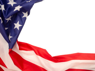 Part of the American flag is on a transparent background.