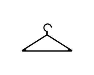 Icon of a clothes hanger isolated on a transparent background &ndash; Vector illustration