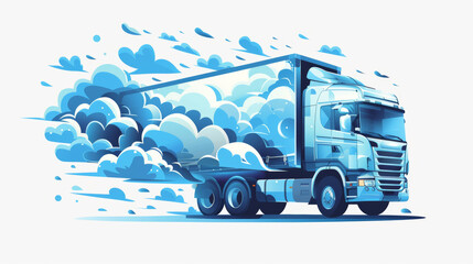 Illustration of colorful truck 